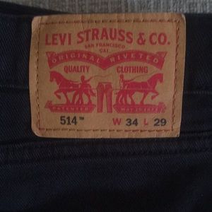 Levi 514 Black Jeans - size W34 L29